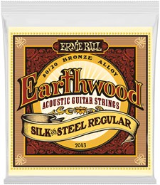 ERNIE BALL 2043 Earthwood Silk & Steel Regular 13-56 - Струны для акустической гитары P02043