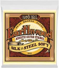 ERNIE BALL 2045 Earthwood Silk & Steel Soft 11-52 - Струны для акустической гитары P02045