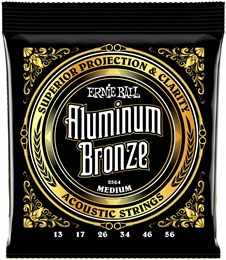 ERNIE BALL 2564 Aluminum Bronze Medium 13-56 - Струны для акустической гитары P02564