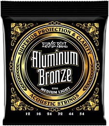 ERNIE BALL 2566 Aluminum Bronze Medium Light 12-54 - Струны для акустической гитары P02566