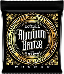 ERNIE BALL 2570 Aluminum Bronze Extra Light 10-50 - Струны для акустической гитары P02570