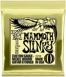 ERNIE BALL 2214 Nickel Wound Slinky Mammoth 12-62 - Струны для электрогитары P02214