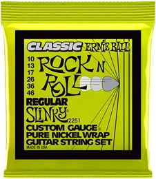 ERNIE BALL 2251 Classic Rock n Roll Pure Nickel Slinky Regular 10-46 - Струны для электрогитары P02251