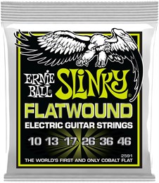 ERNIE BALL 2591 Slinky Flatwound Regular 10-46 - Струны для электрогитары P02591