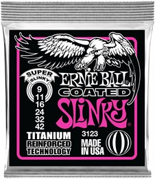 ERNIE BALL 3123 RPS Coated Titanium Slinky Super 9-42 - Струны для электрогитары P03123