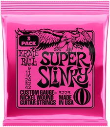 ERNIE BALL 3223 Nickel Wound Slinky Super 3 Pack 9-42 - Струны для электрогитары P03223