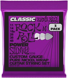 ERNIE BALL 3250 Pure Classic RnR Slinky Power 3 Pack 11-48 - Струны для электрогитары P03250