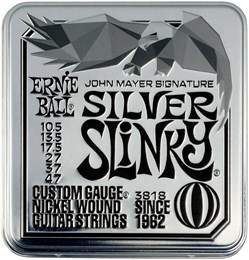 ERNIE BALL 3818 John Mayer Silver Slinky Nickel Wound 10.5-47 (pack 3) - Струны для электрогитары P03818